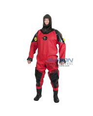 Viking Haztech Red/Black Thermoplastic Polyurethane Drysuit with Latex Surveyor Hood